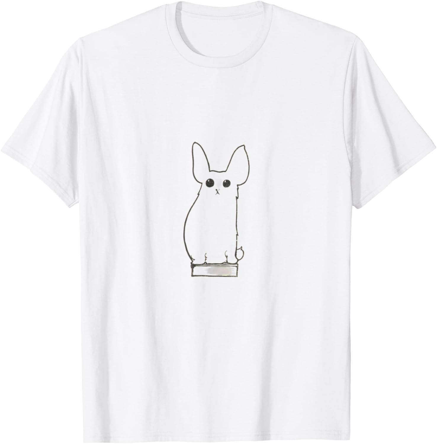 Bunny Funny Rabbit Cartoon Artsy Graphic T-Shirt - T-Shirt | White