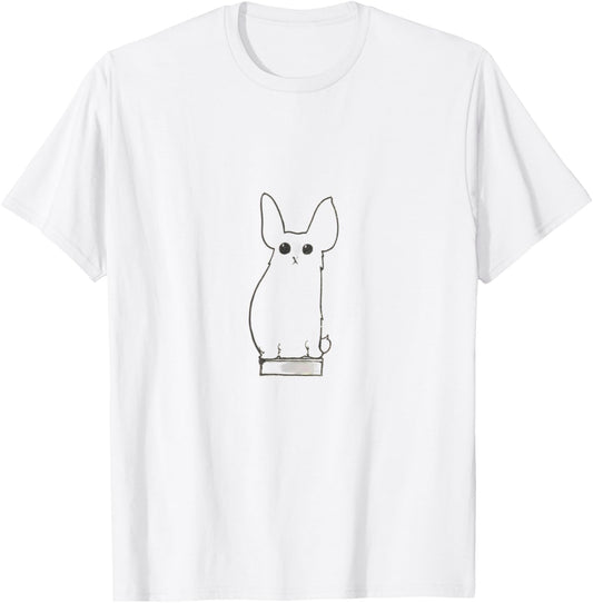 Bunny Funny Rabbit Cartoon Artsy Graphic T-Shirt - T-Shirt | White