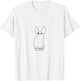 Bunny Funny Rabbit Cartoon Artsy Graphic T-Shirt - T-Shirt | White