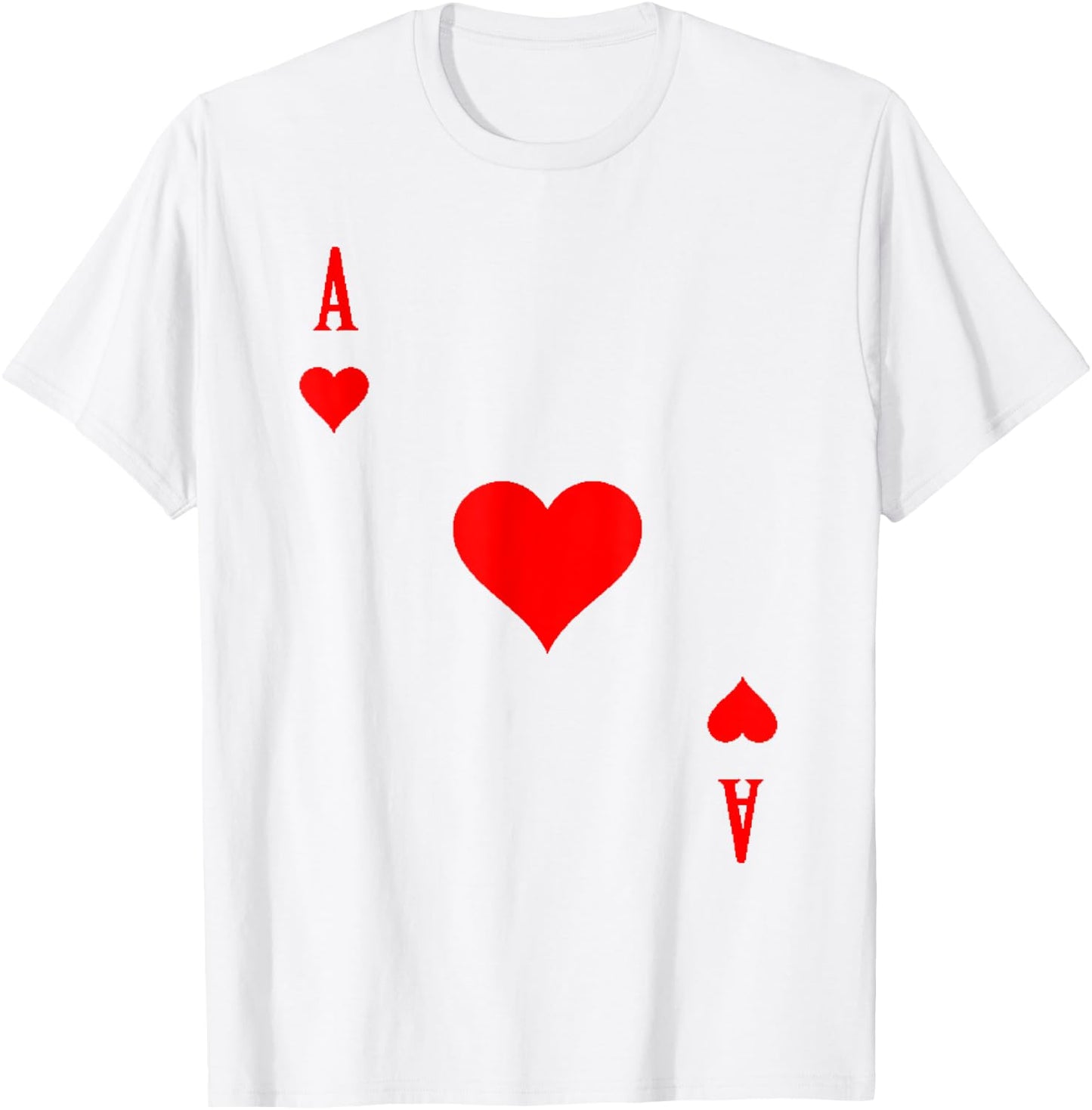 Ace of Hearts Costume Funny Poker Card Deck T-Shirt - T-Shirt | White