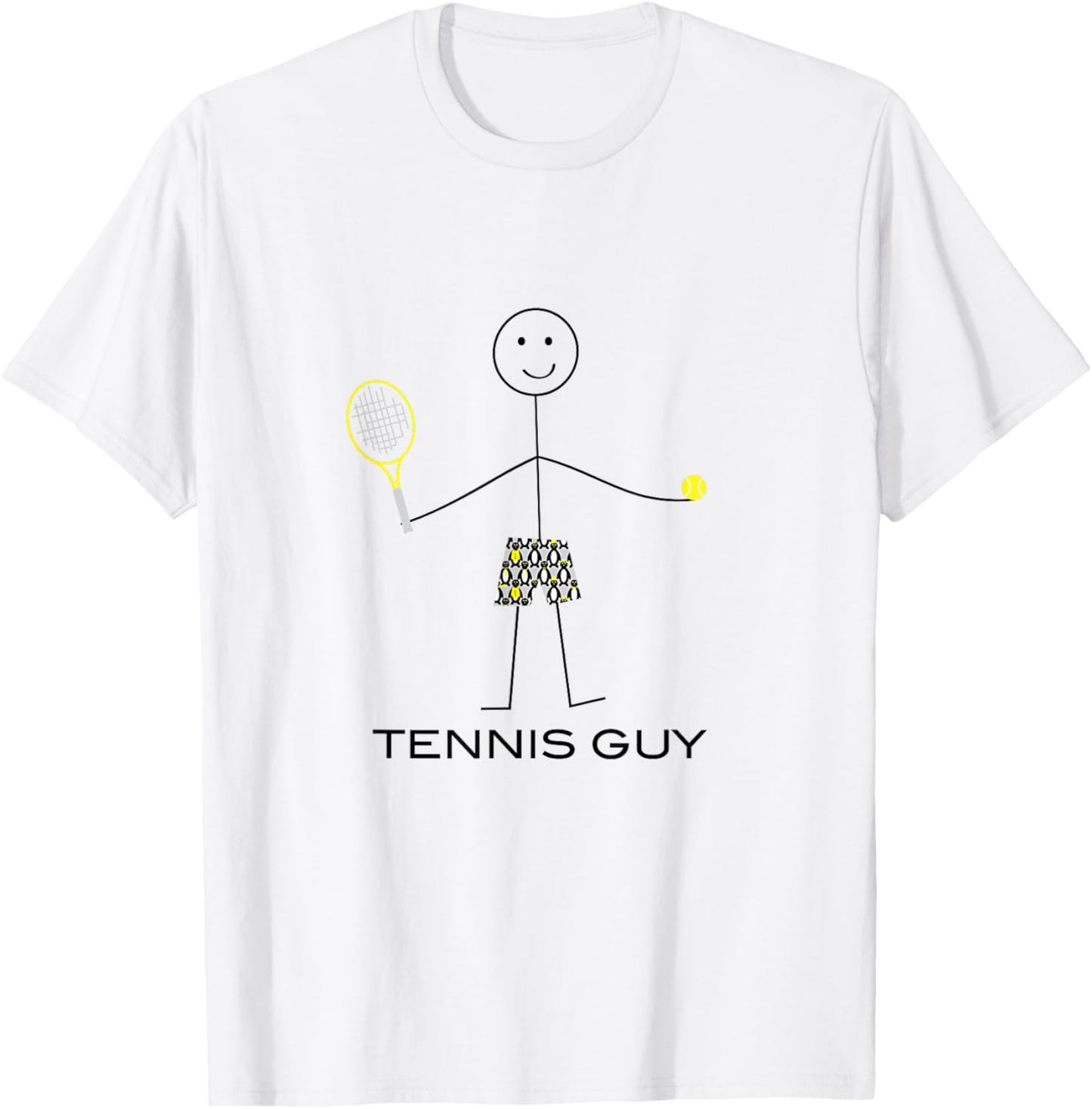 Funny Tennis Design Men, Tennis Player Boys T-Shirt - T-Shirt | White