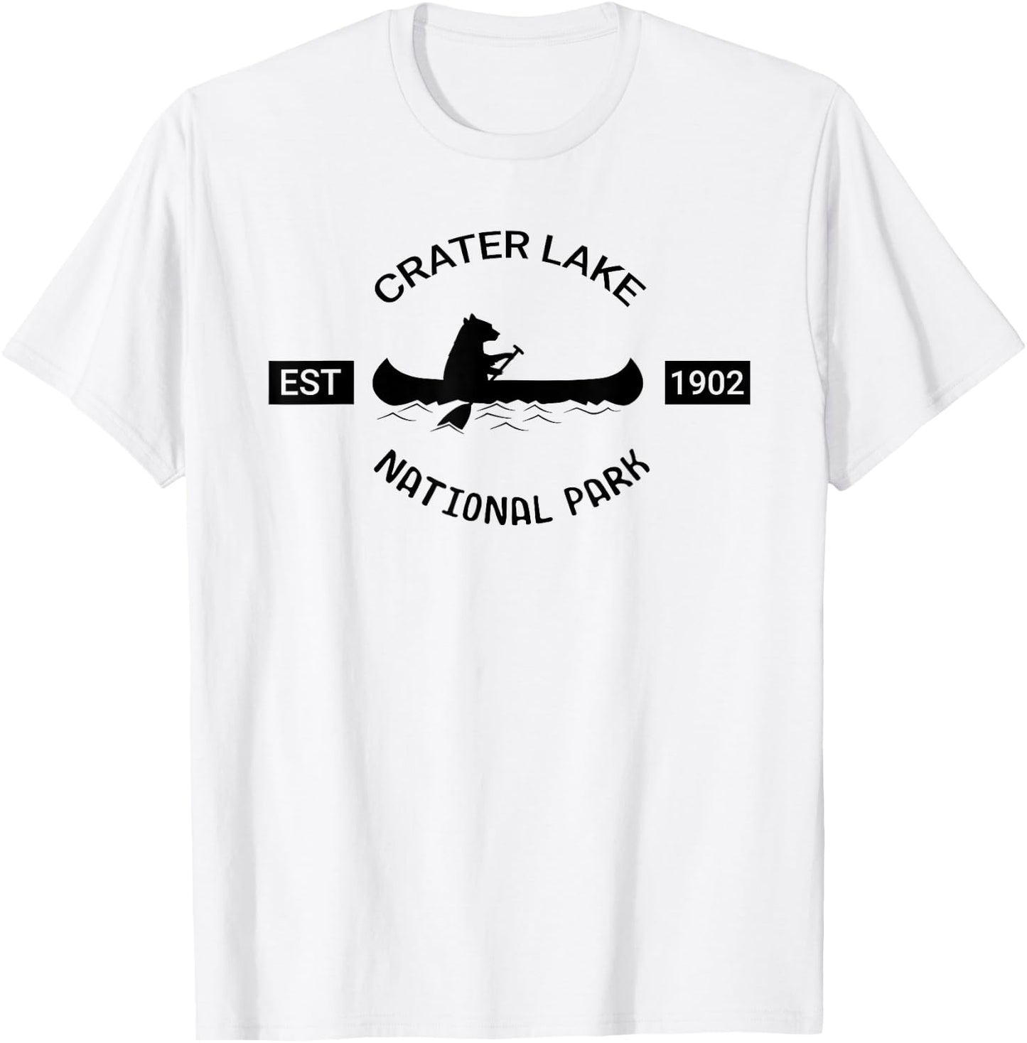 Oregon Bear Shirt | Crater Lake National Park Gift T-Shirt - T-Shirt | White