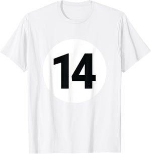 8 Pool Ball 14 Billiards Costume Halloween Group Matching T-Shirt - T-Shirt | White