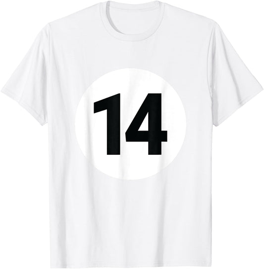 8 Pool Ball 14 Billiards Costume Halloween Group Matching T-Shirt - T-Shirt | White