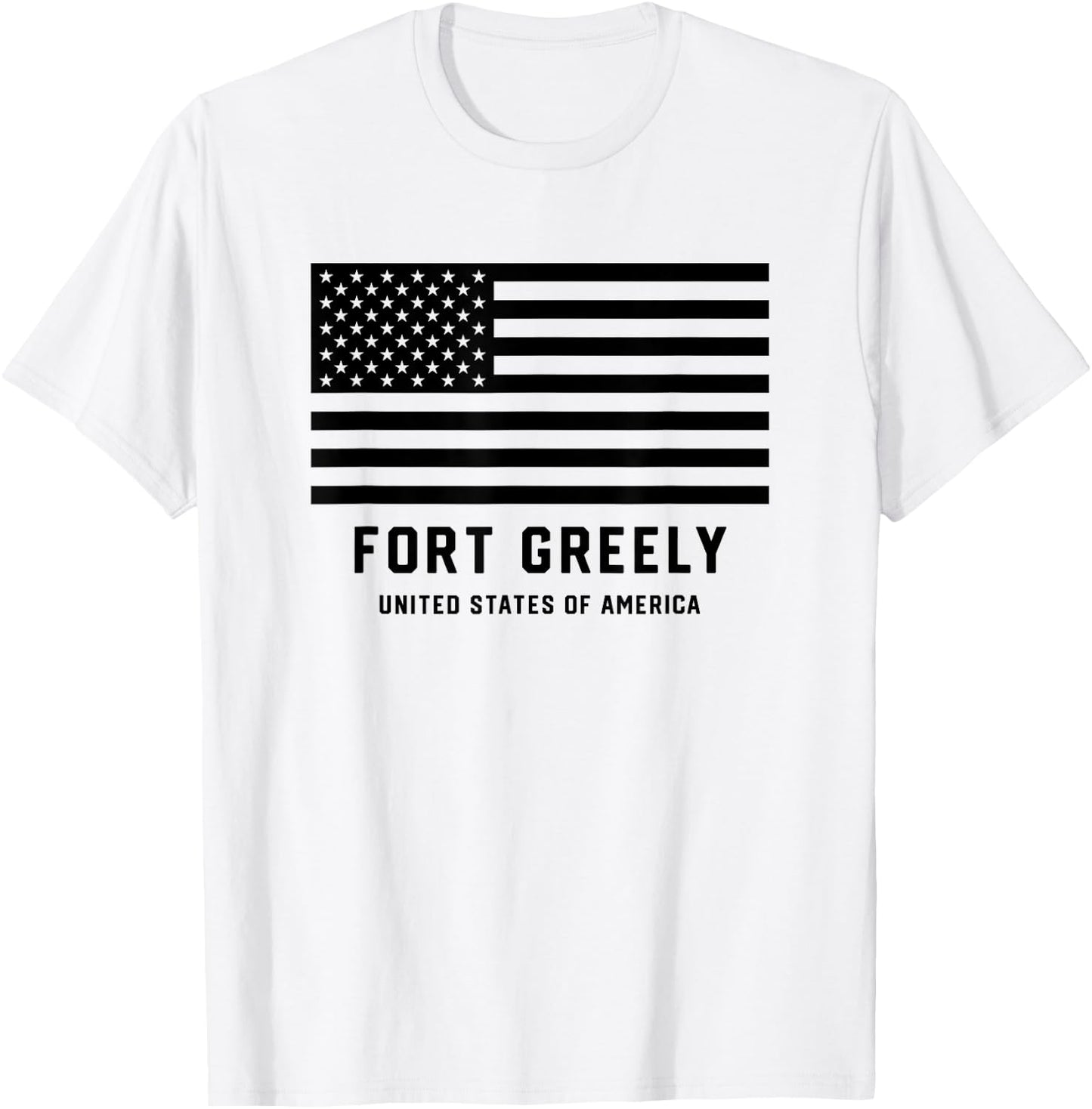 Fort Greeley Alaska USA Military American Flag Armed Forces T-Shirt - T-Shirt | White