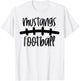 Mustangs Football School Spirit Team Mascot Game Night T-Shirt - T-Shirt | White