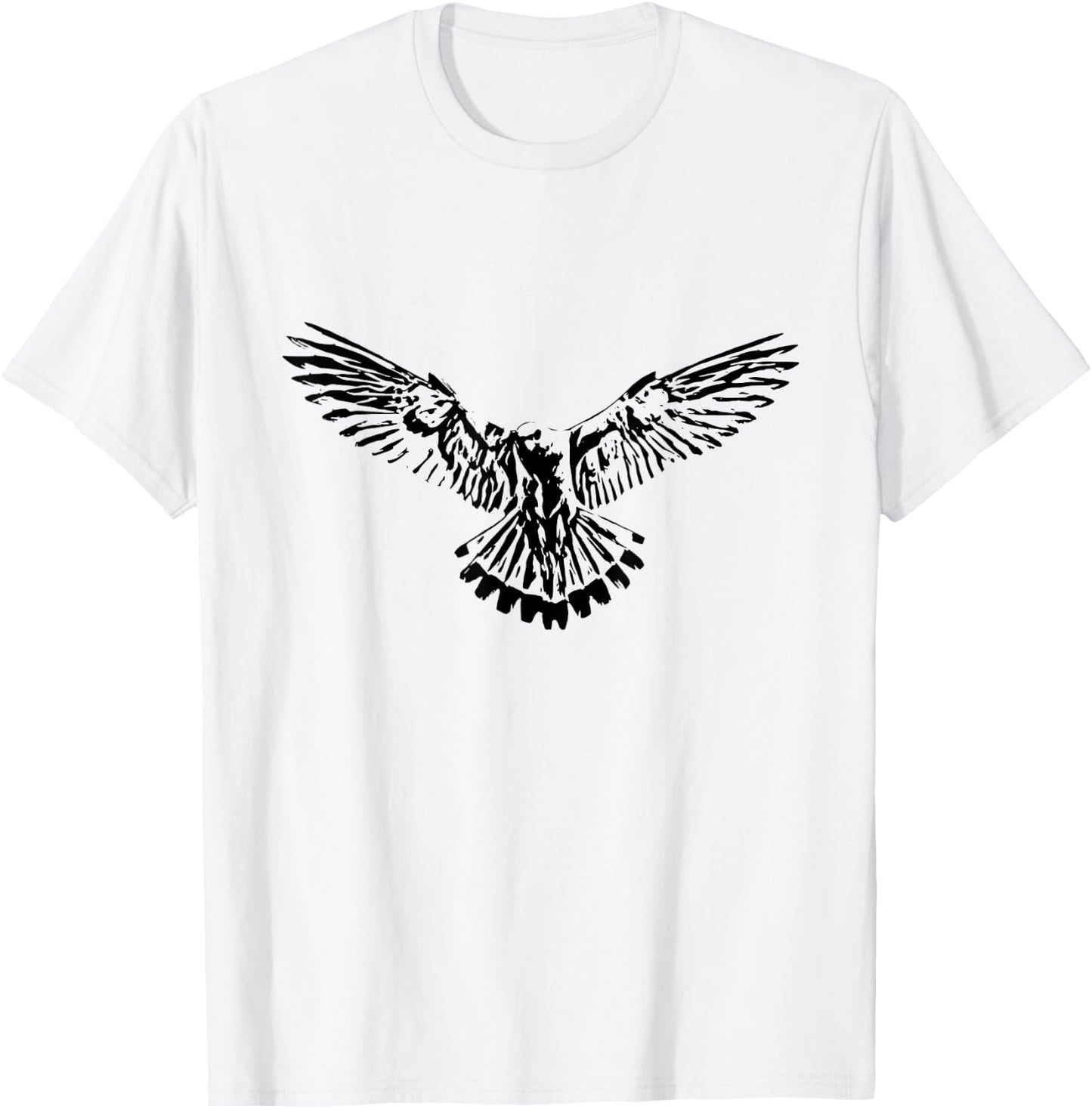 Hawk motif bird of prey T-Shirt - T-Shirt | White