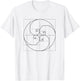 Fibonacci Spiral Golden Ratio Geometry Architecture Phi T-Shirt - T-Shirt | White