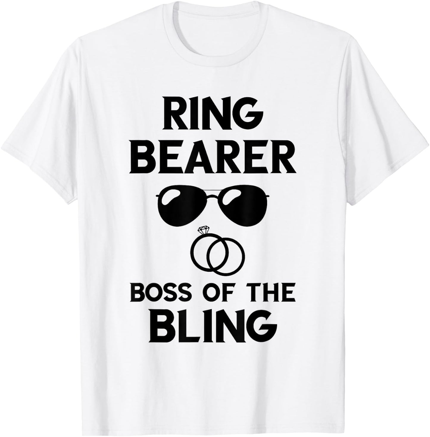 Ring Bearer Boss Of The Bling Ring Wedding Party Security T-Shirt - T-Shirt | White