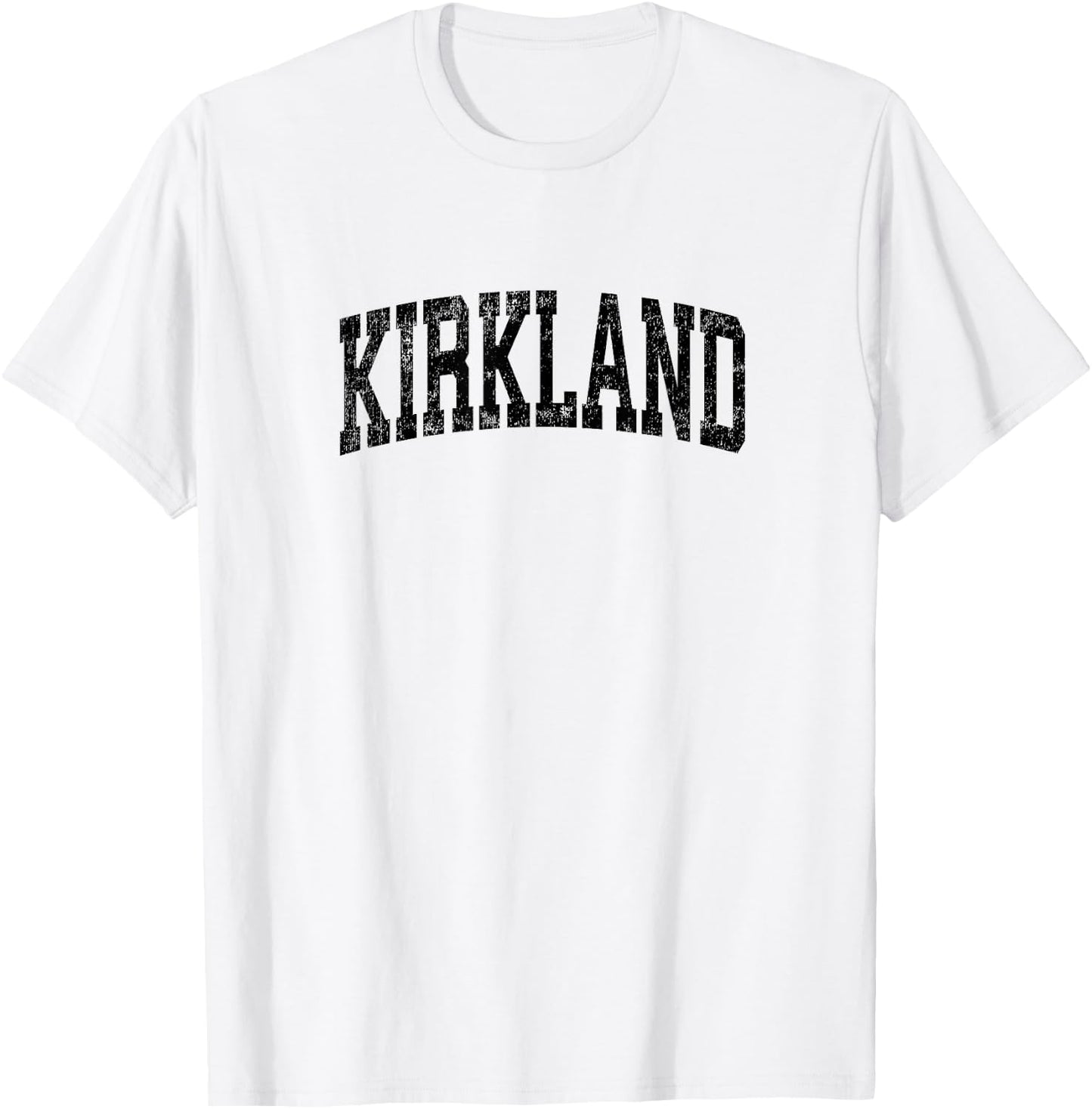 Kirkland Washington WA Vintage Athletic Sports Black Design T-Shirt - T-Shirt | White