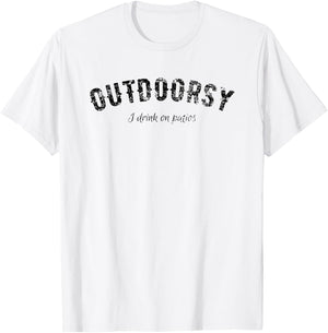 Funny Outdoorsy - I Drink On Patios T Shirt 20534 T-Shirt - T-Shirt | White