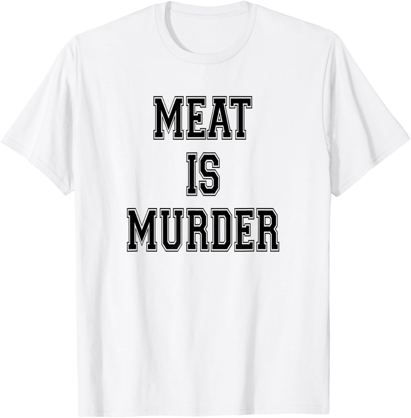 Meat is Murder Vegan Vegetarian T-Shirt - T-Shirt | White