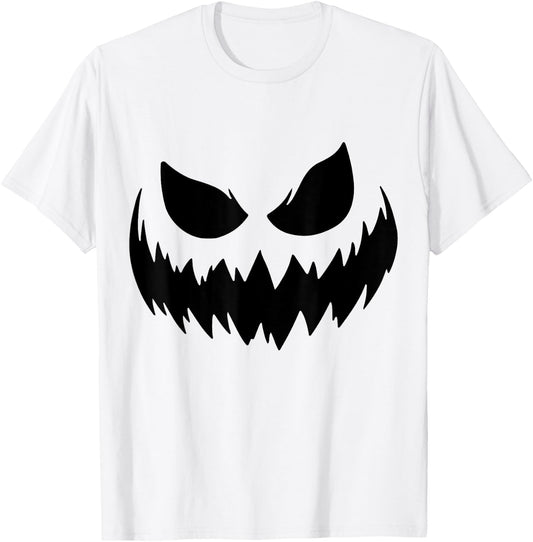 Pumpkin Jack O Lantern Face Jackolantern T-Shirt - T-Shirt | White