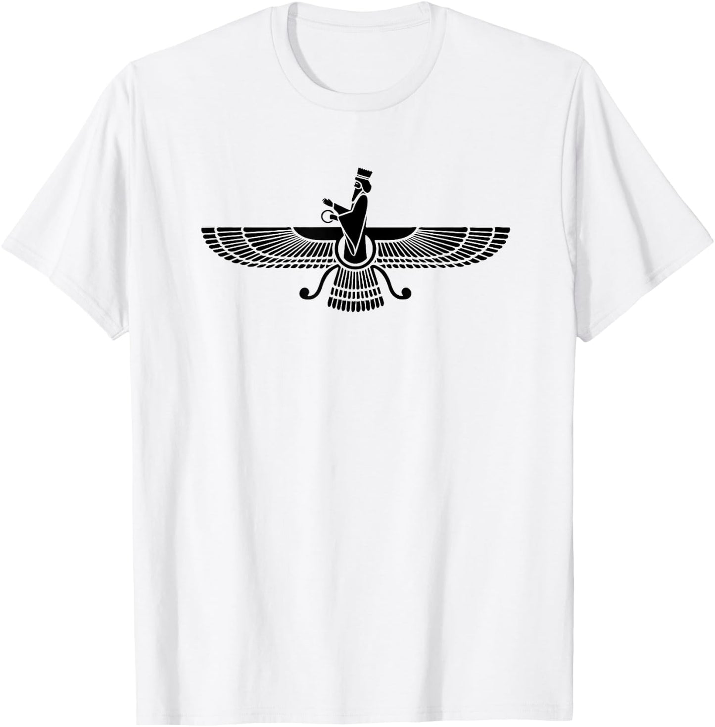 Faravahar Symbol Higher Spirit Zarathustra Zoroastrian Shirt T-Shirt - T-Shirt | White