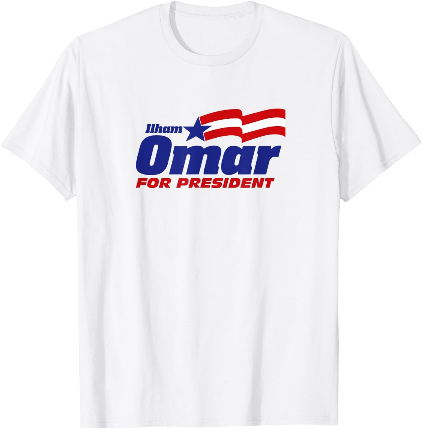 Ilhan Omar For President 2024 | Omar 2024 Democrat USA T-Shirt - T-Shirt | White