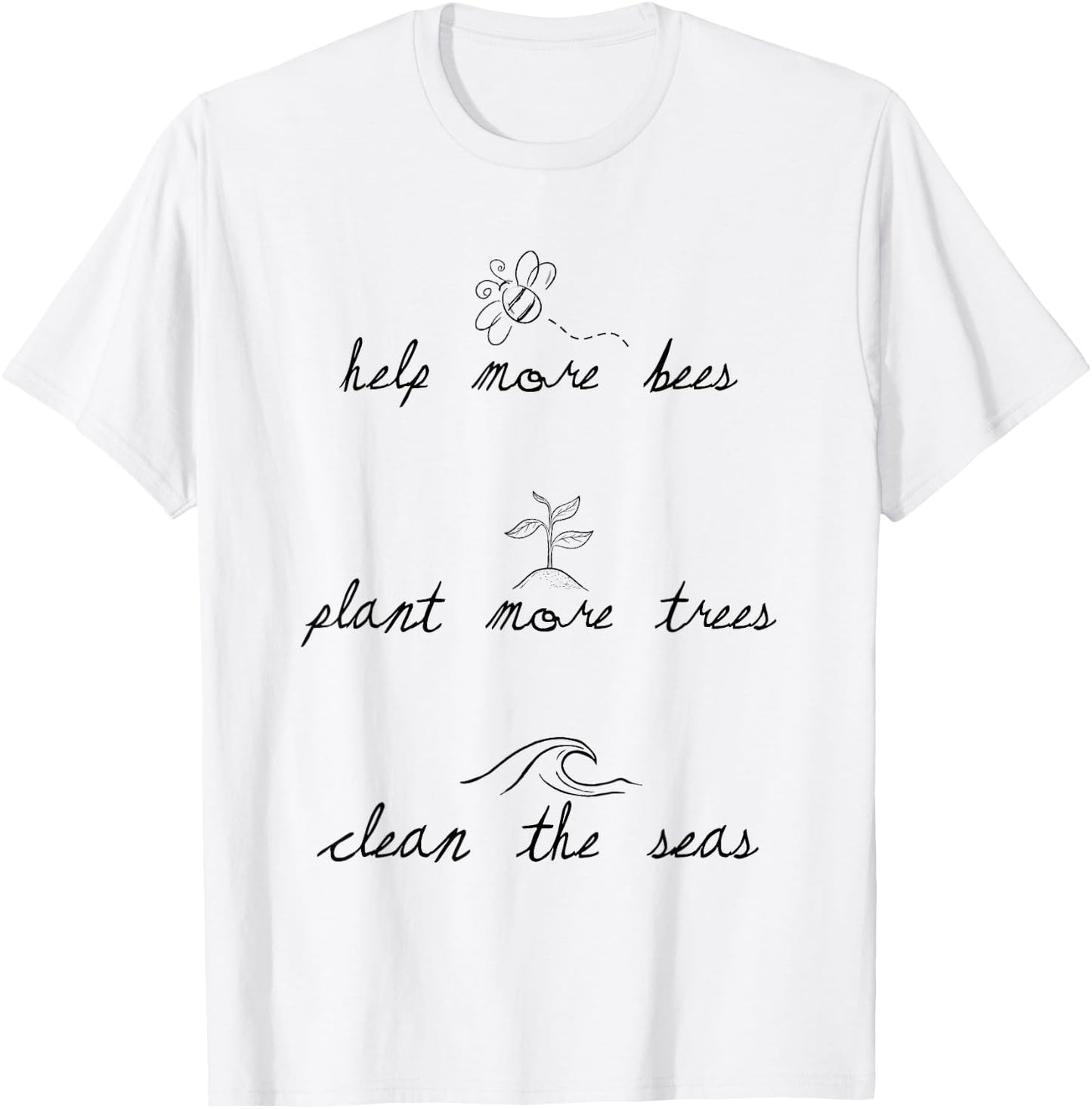Environmental , Save The Ocean , Save The Bees T-Shirt - T-Shirt | White