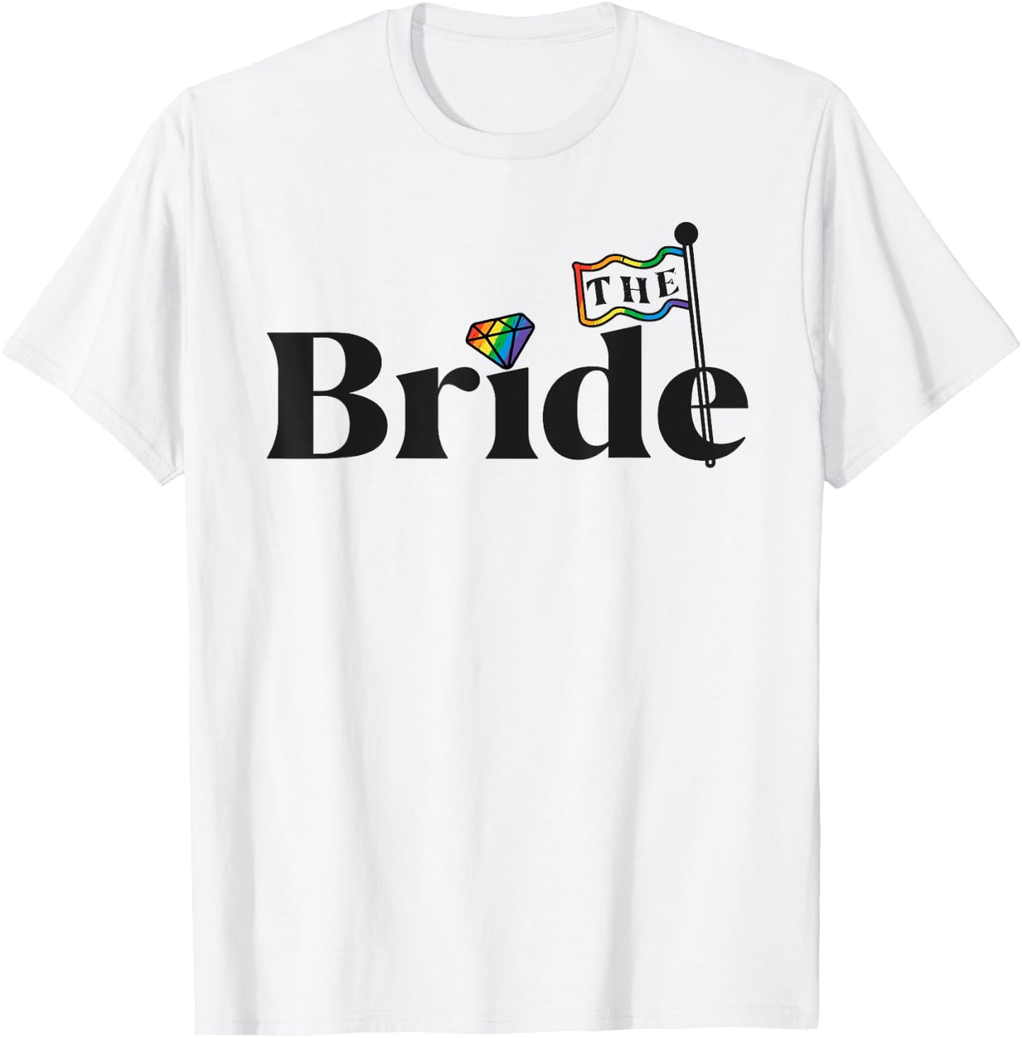 The Bride Lesbian Bachelorette Party Pride Beach Squad T-Shirt - T-Shirt | White