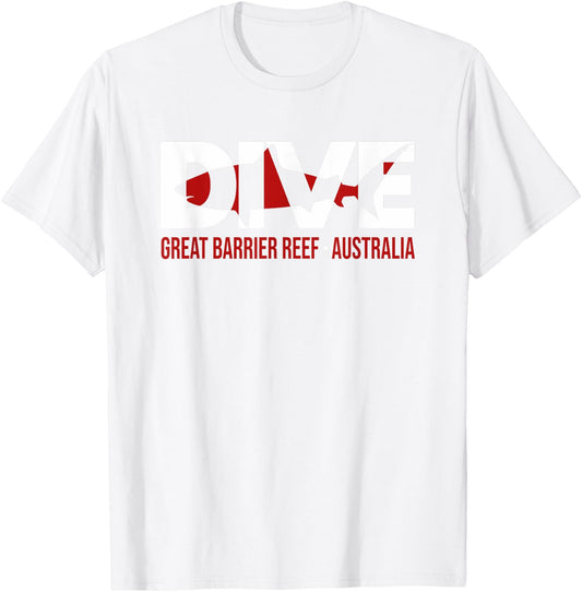 SHARK DIVE Great Barrier Reef Australia DIVING T Shirt T-Shirt - T-Shirt | White