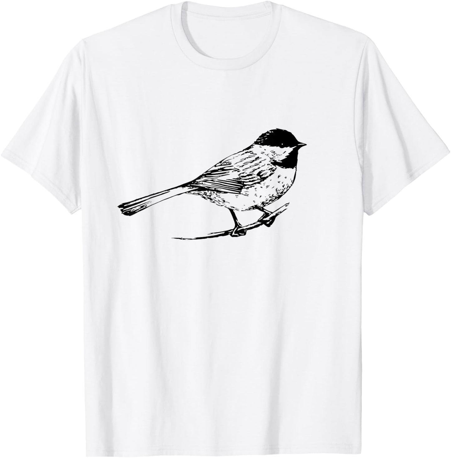 Chickadee Bird Nature Lover Birding T-Shirt - T-Shirt | White