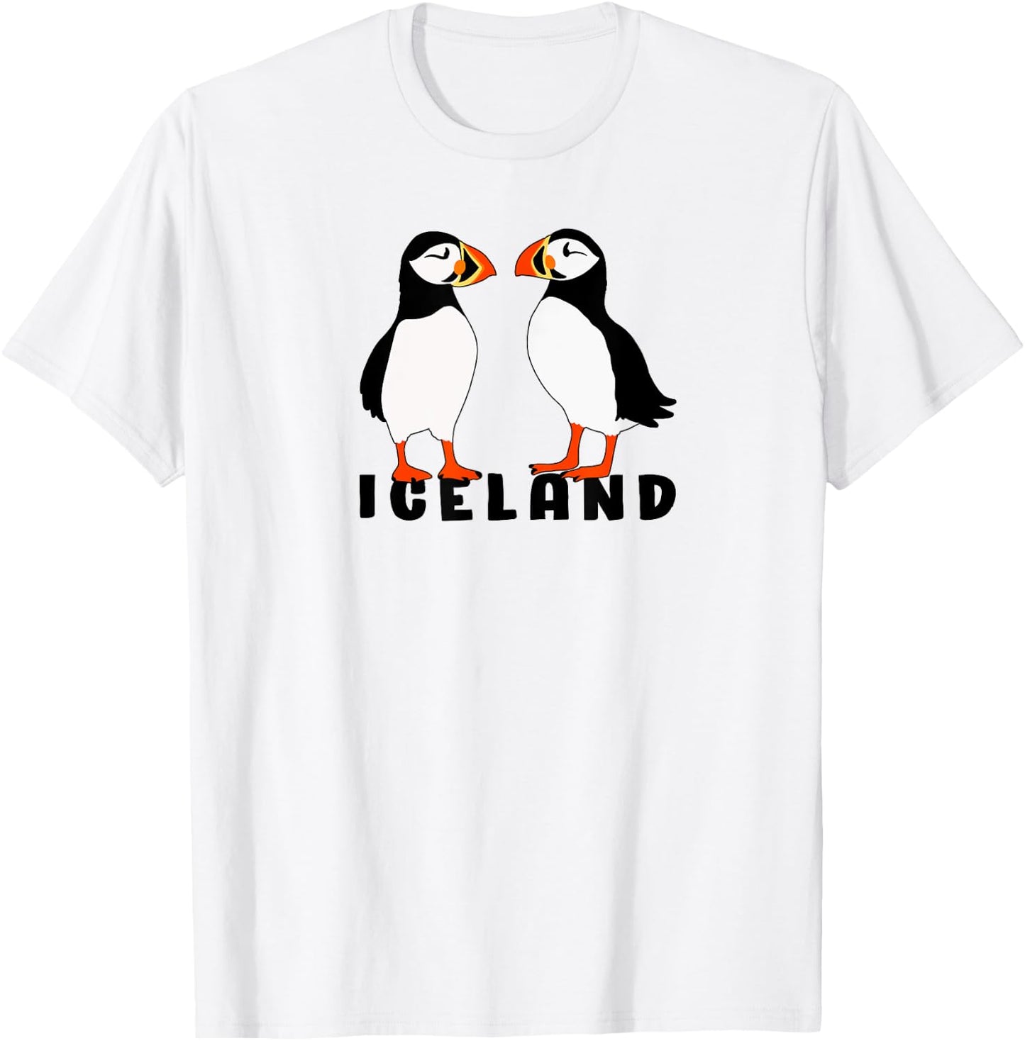 Two Cute puffins from Iceland T-Shirt - T-Shirt | White