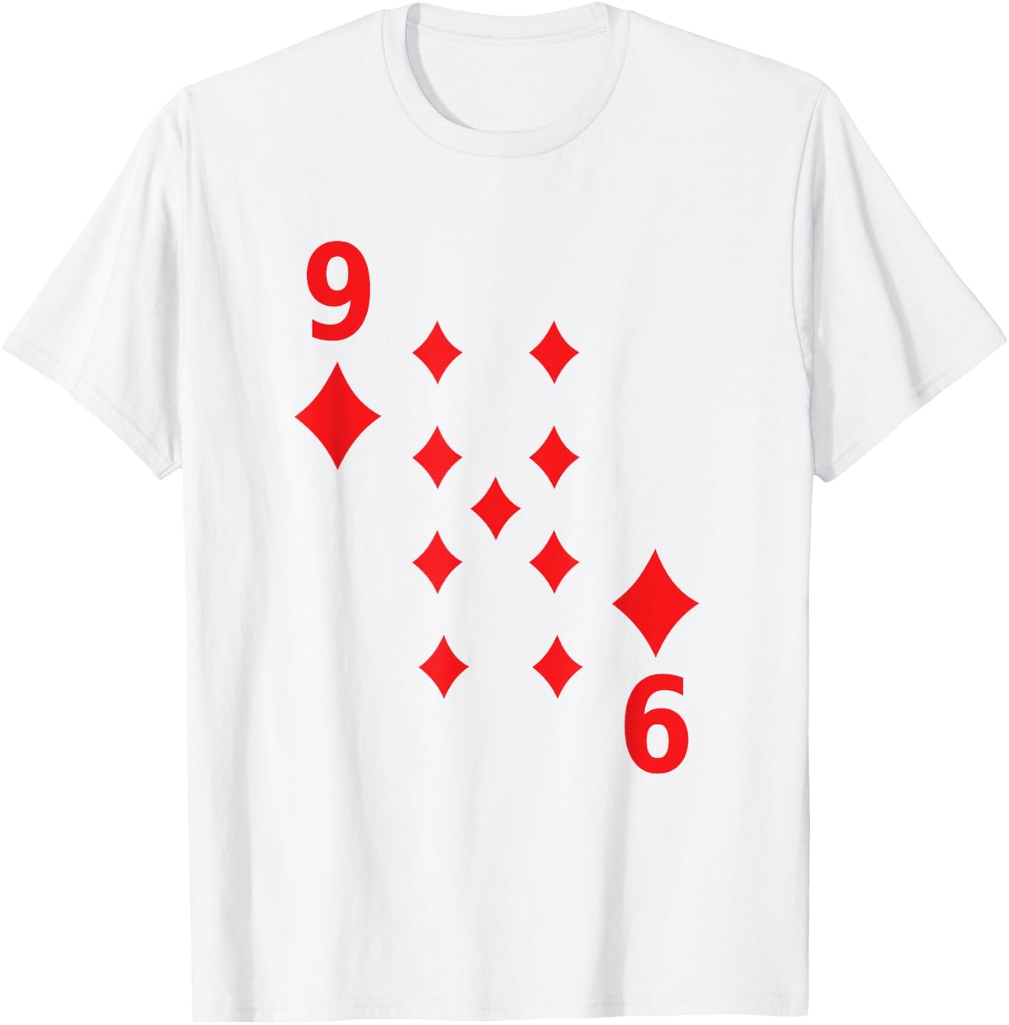 Nine of Diamonds poker playing card costume shirt T-Shirt - T-Shirt | White