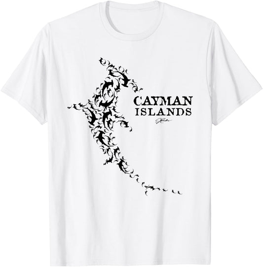 JCombs: Cayman Islands Hammerhead Shark School T-Shirt - T-Shirt | White