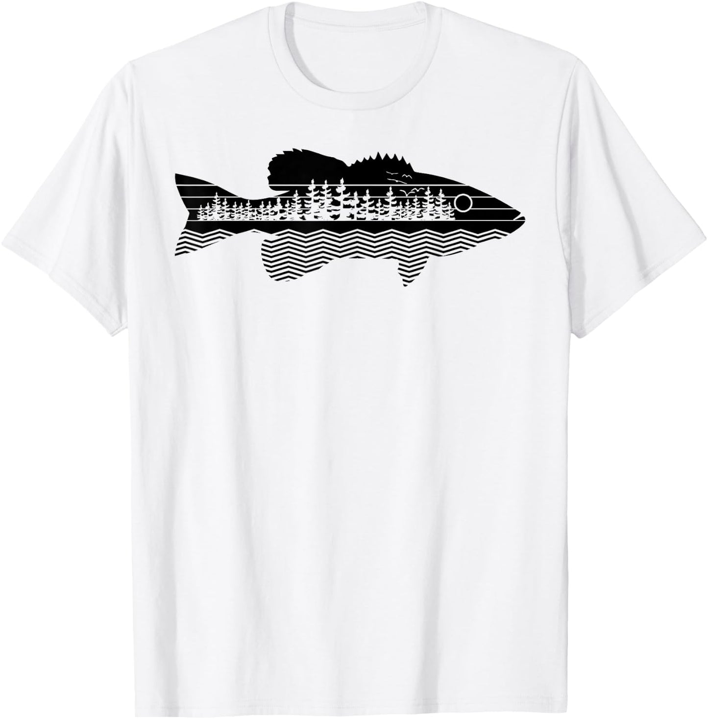 Vintage Nature Outdoor Fishing - Fisher Smallmouth Bass T-Shirt - T-Shirt | White