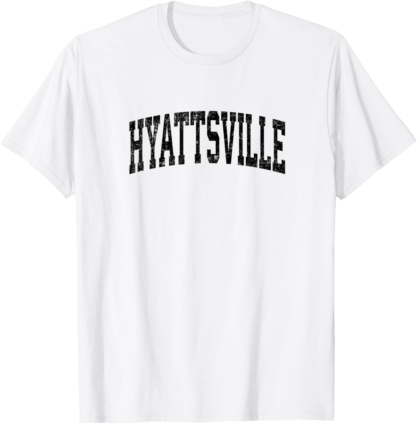 Hyattsville Maryland MD Vintage Athletic Sports Black Design T-Shirt - T-Shirt | White