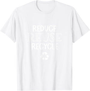 Earth Day Arbor Day Garbage Truck Reduce Reuse Recycle T-Shirt - T-Shirt | White