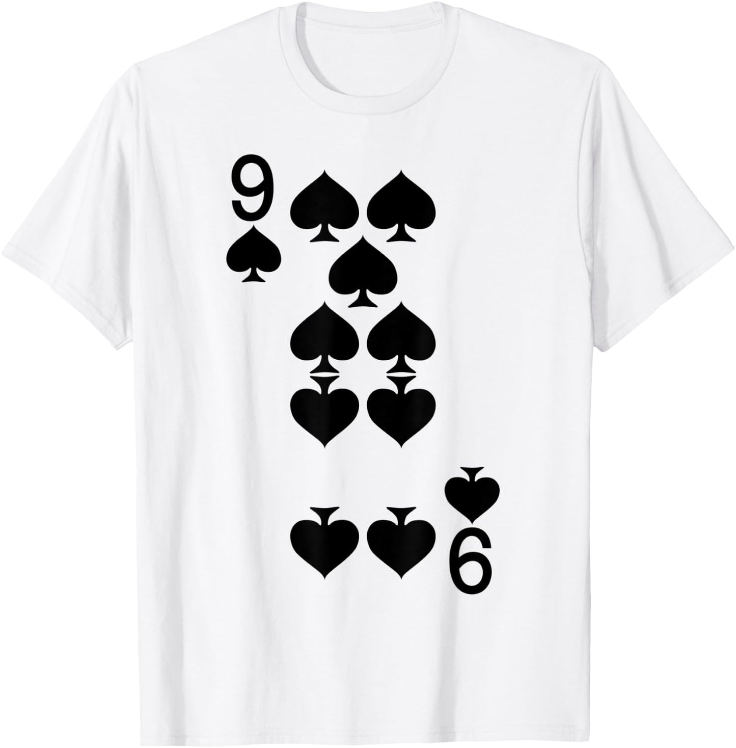 9 of Spades - Playing Card Halloween Costume T-Shirt - T-Shirt | White