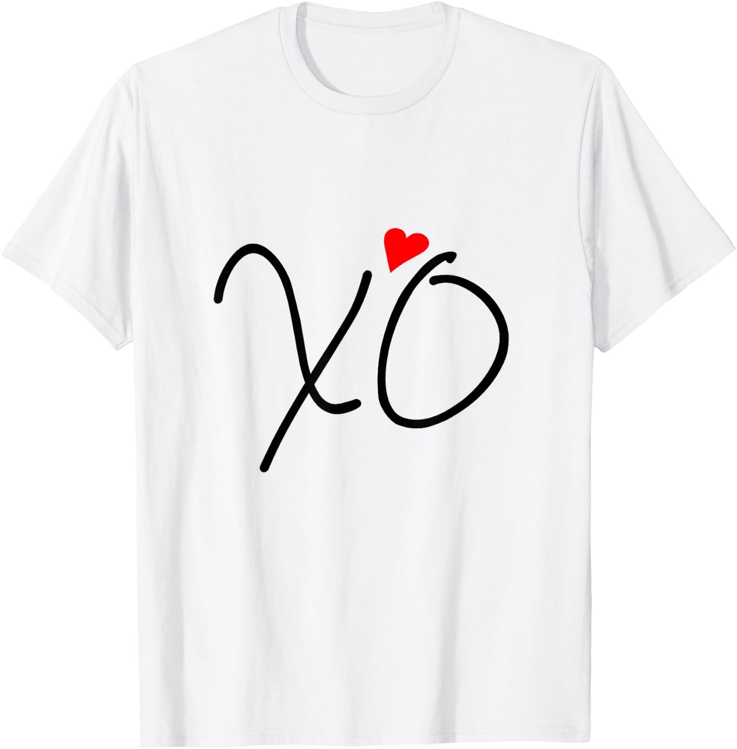XO XO Kiss Red Heart T Shirt | Cute Kawaii XO Shirt T-Shirt - T-Shirt | White