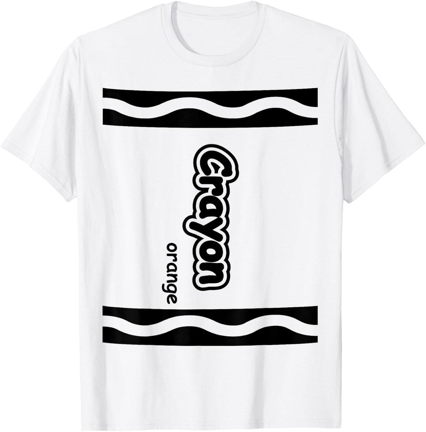 Orange Crayon Easy Halloween Costume Cute T-Shirt - T-Shirt | White
