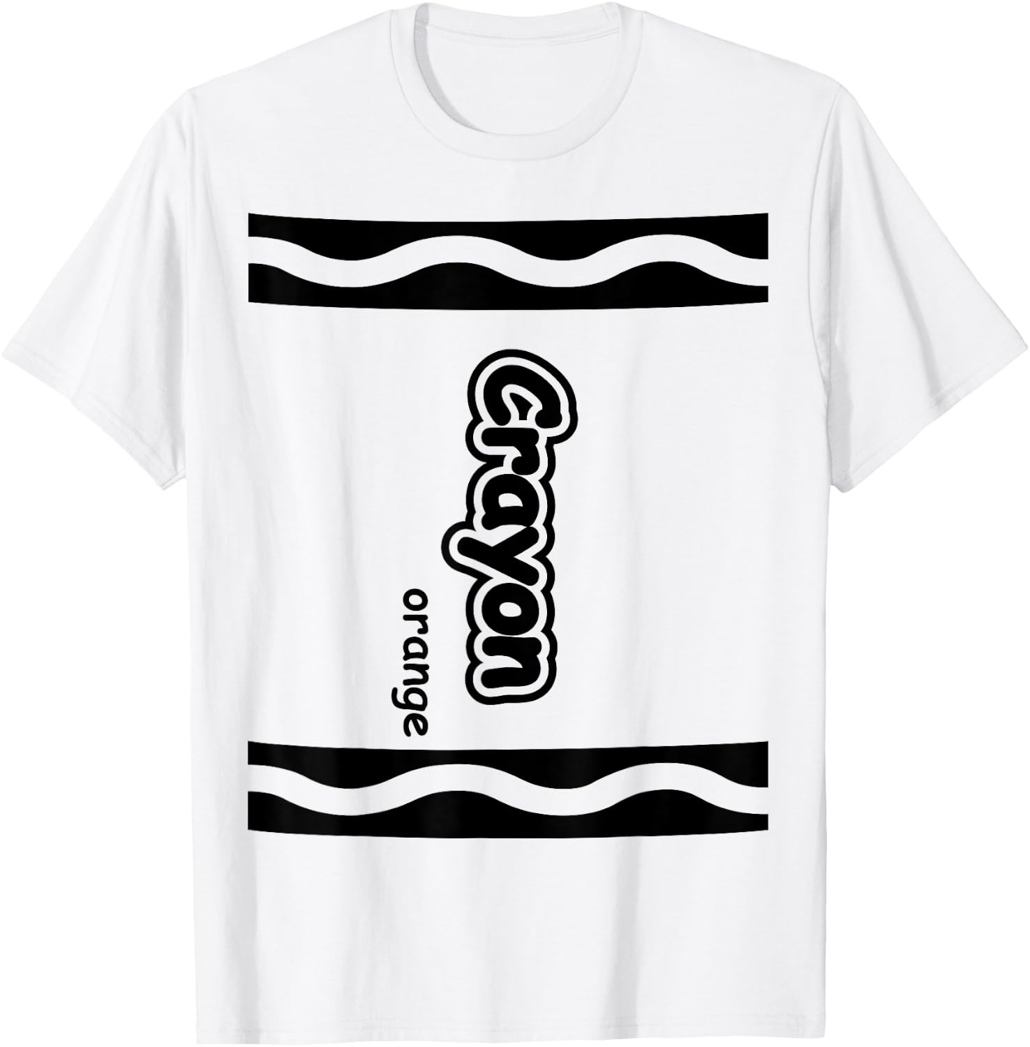 Orange Crayon Easy Halloween Costume Cute T-Shirt - T-Shirt | White
