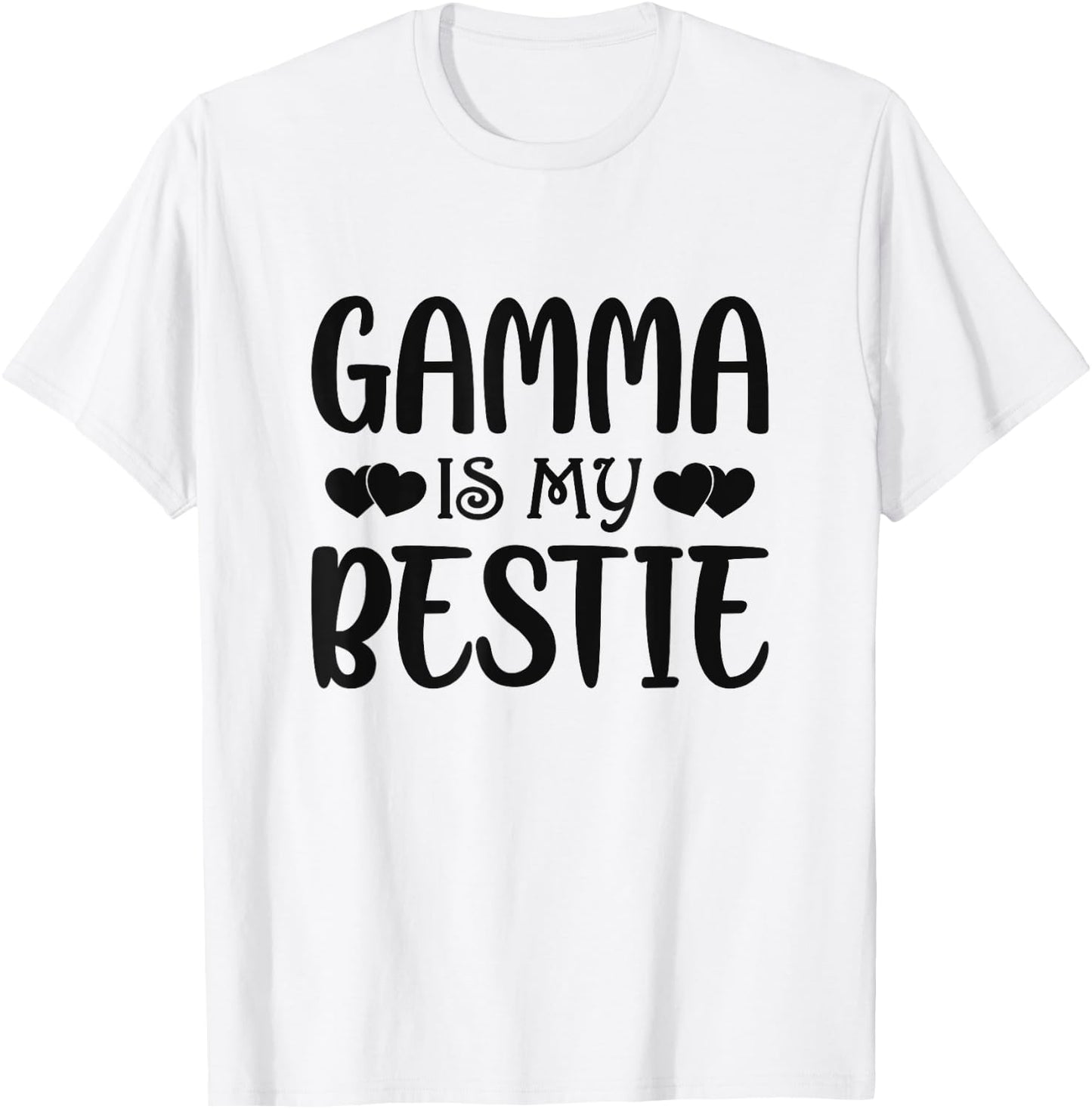Gamma Is My Bestie Toddler Design from Grandma Grandpa T-Shirt - T-Shirt | White