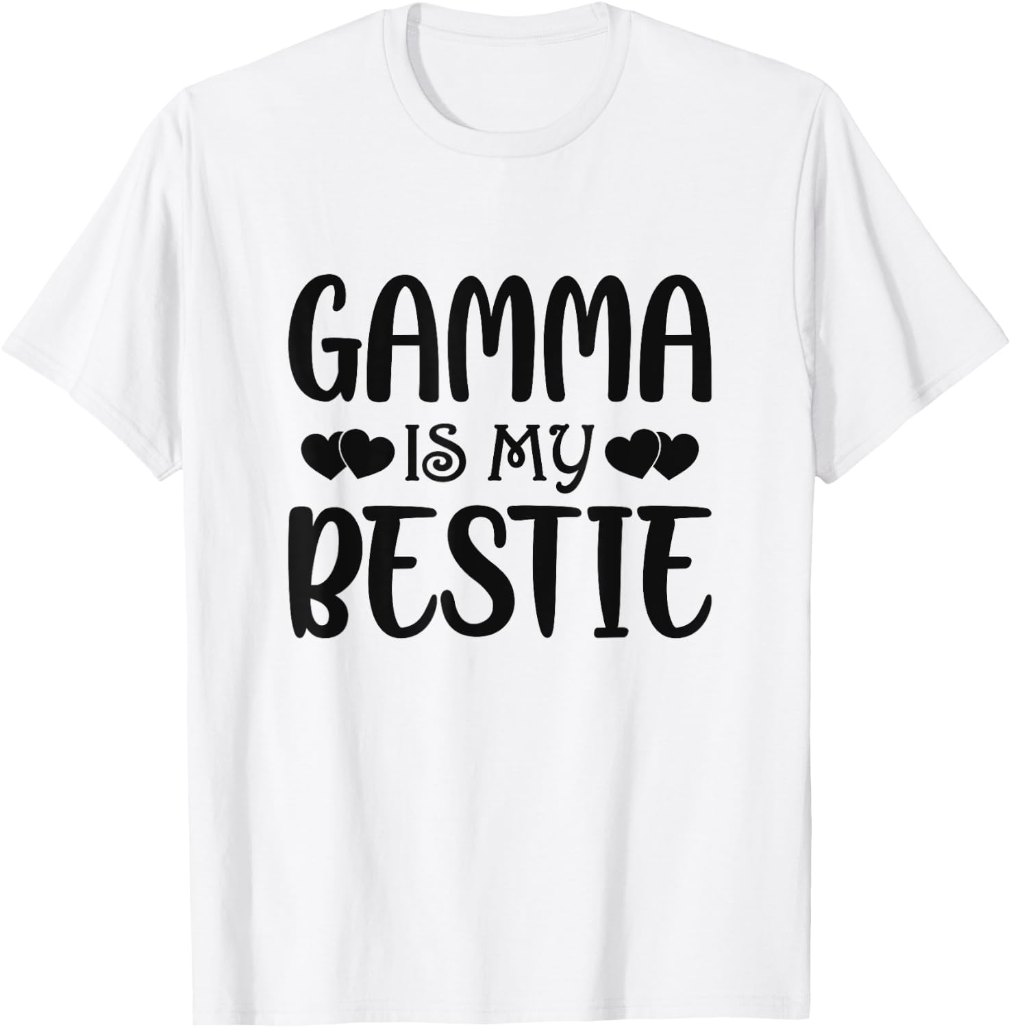 Gamma Is My Bestie Toddler Design from Grandma Grandpa T-Shirt - T-Shirt | White