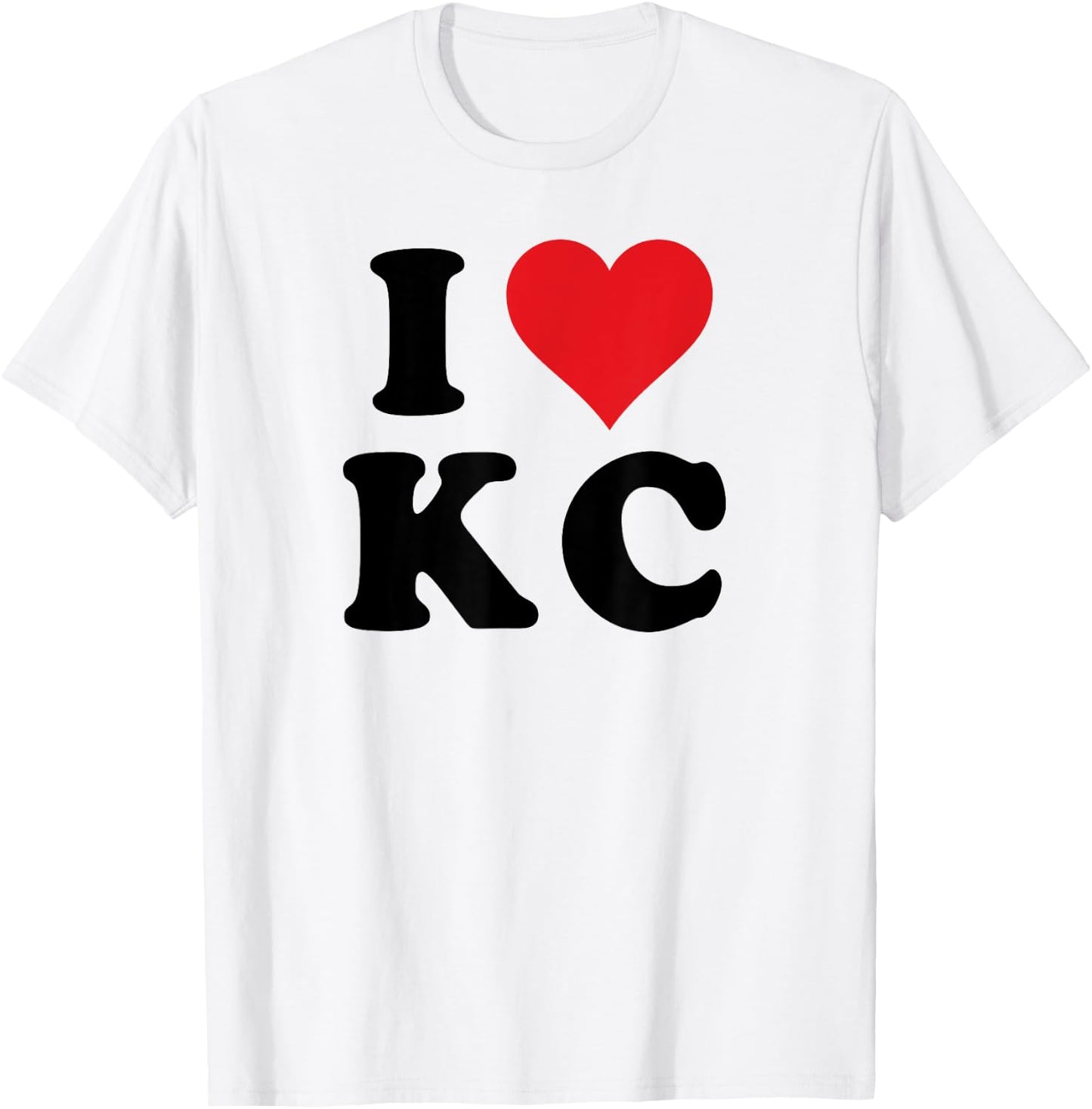 I Heart KC Initials I Love K.C. First And Last Name K C T-Shirt - T-Shirt | White