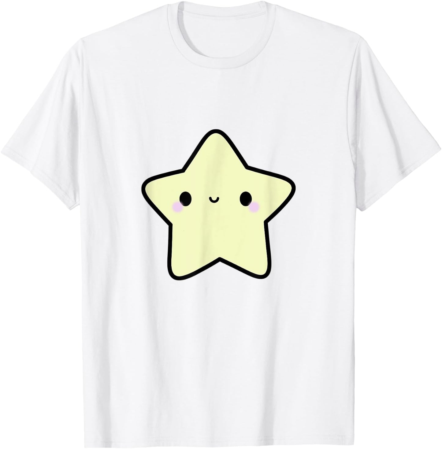 Kawaii Star Design Cute Harajuku Japanese Aesthetic Girls T-Shirt - T-Shirt | White