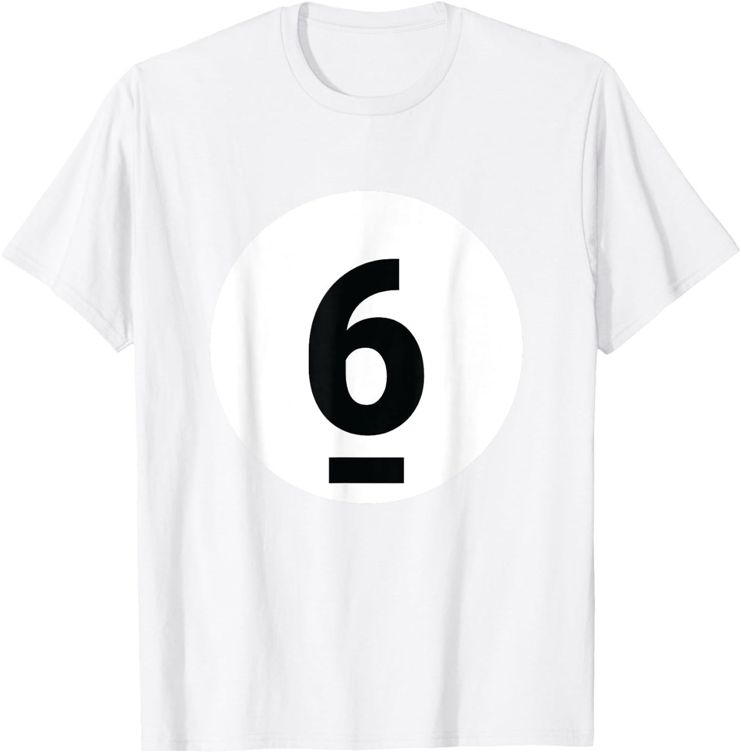 8 Pool Ball 6 Billiards Costume Halloween Group Matching T-Shirt - T-Shirt | White