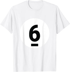 8 Pool Ball 6 Billiards Costume Halloween Group Matching T-Shirt - T-Shirt | White