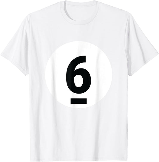 8 Pool Ball 6 Billiards Costume Halloween Group Matching T-Shirt - T-Shirt | White
