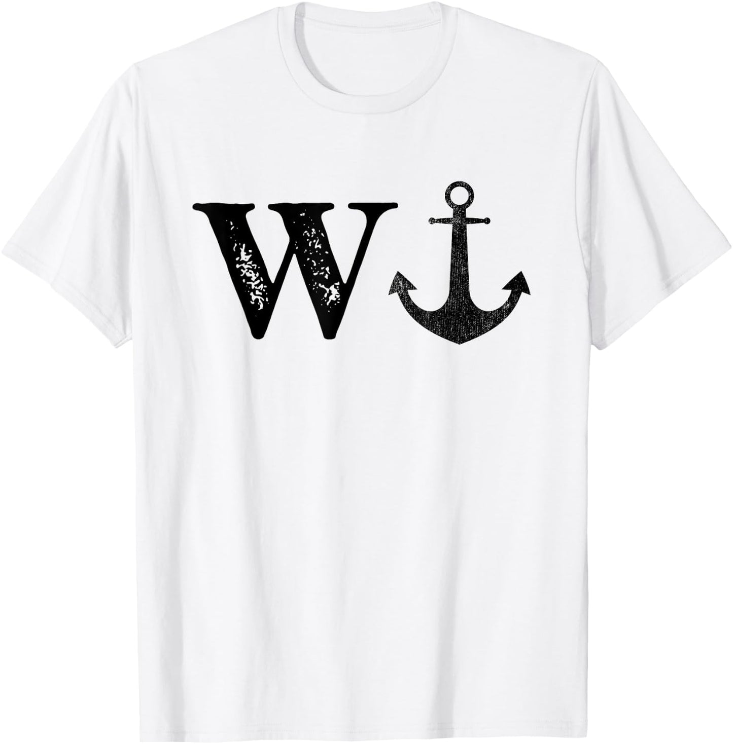 W ANCHOR Funny Wanker Jerk Funny Slang Boating T-Shirt - T-Shirt | White