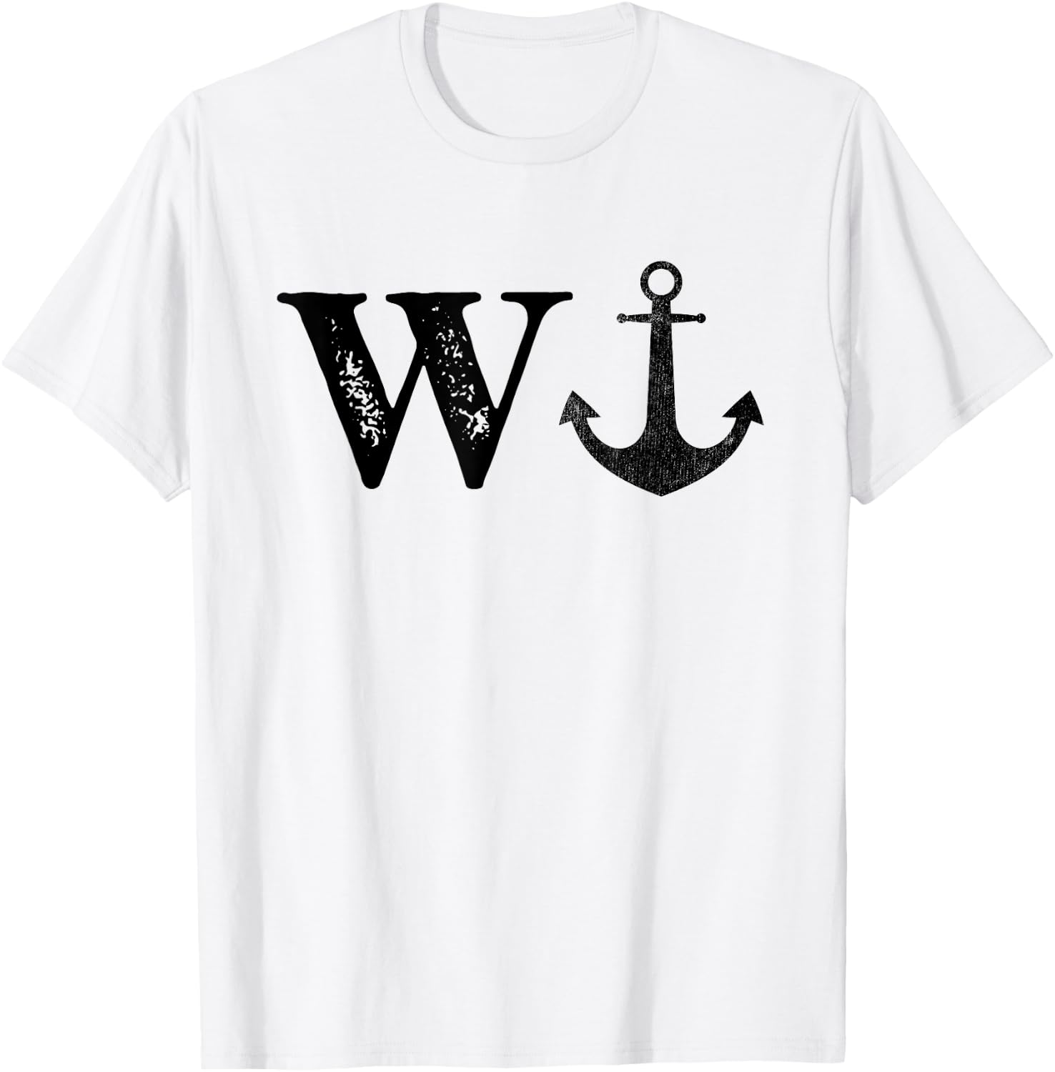 W ANCHOR Funny Wanker Jerk Funny Slang Boating T-Shirt - T-Shirt | White