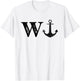 W ANCHOR Funny Wanker Jerk Funny Slang Boating T-Shirt - T-Shirt | White