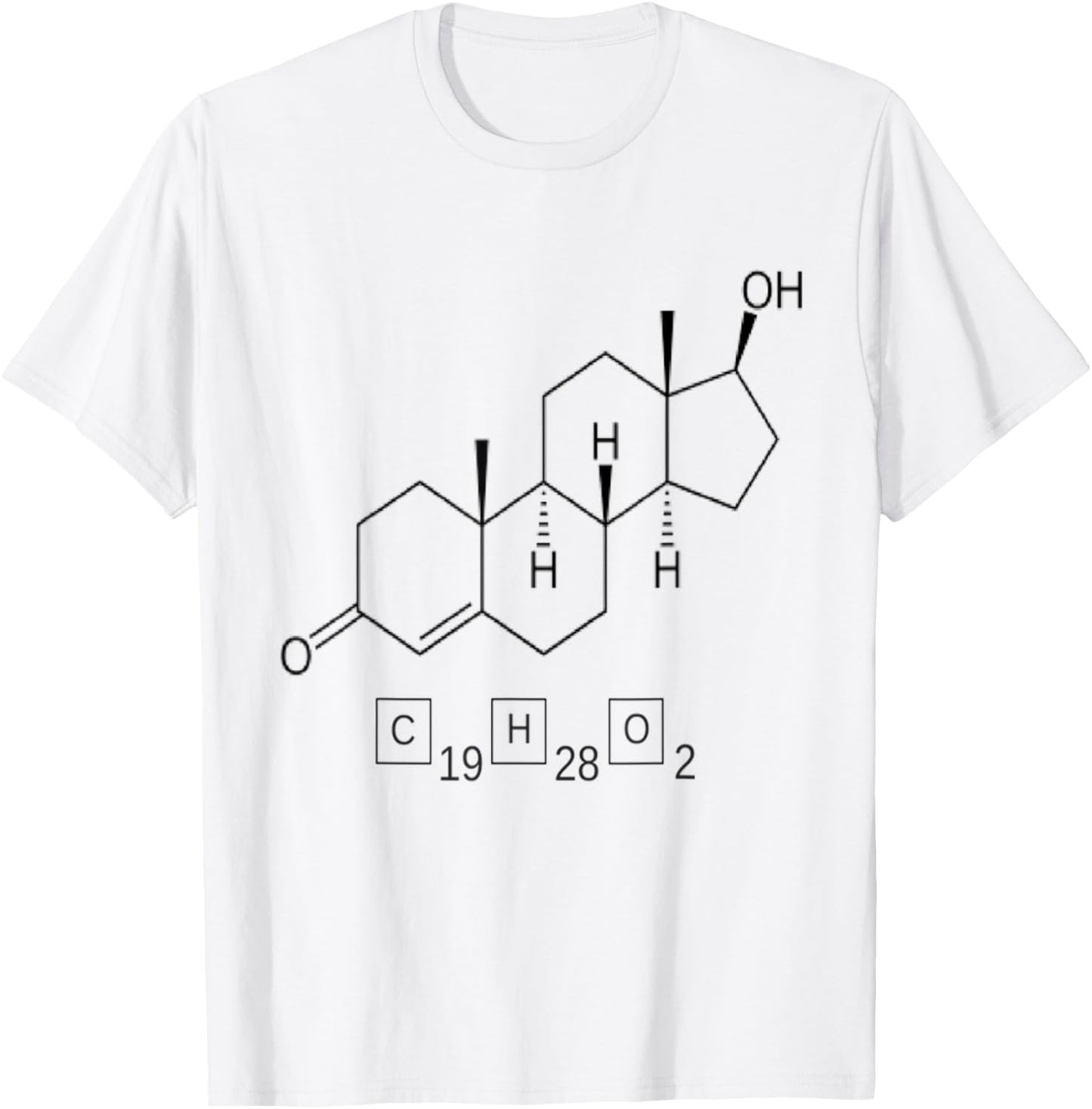 Testosterone molecule and formula T-Shirt - T-Shirt | White