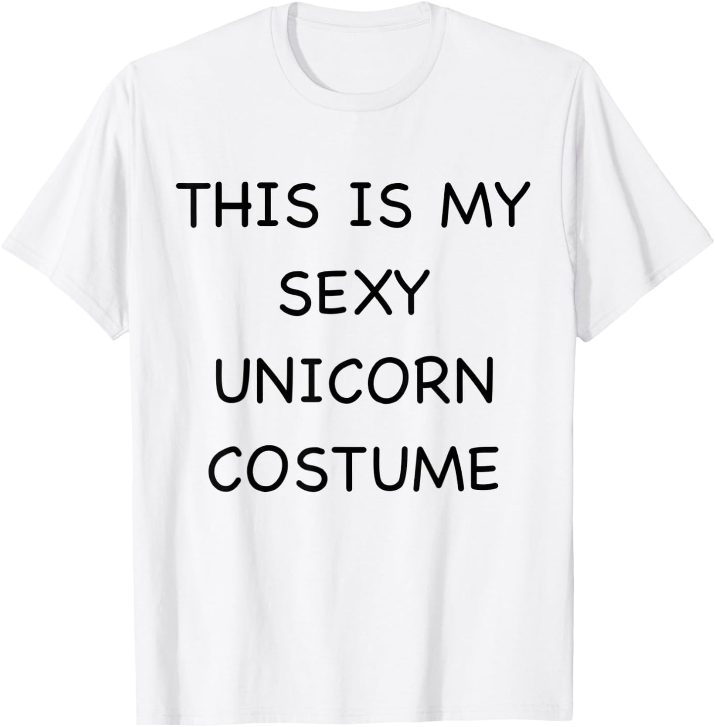 Sexy Unicorn Lazy Halloween Costume Funny Easy Outfit T-Shirt - T-Shirt | White