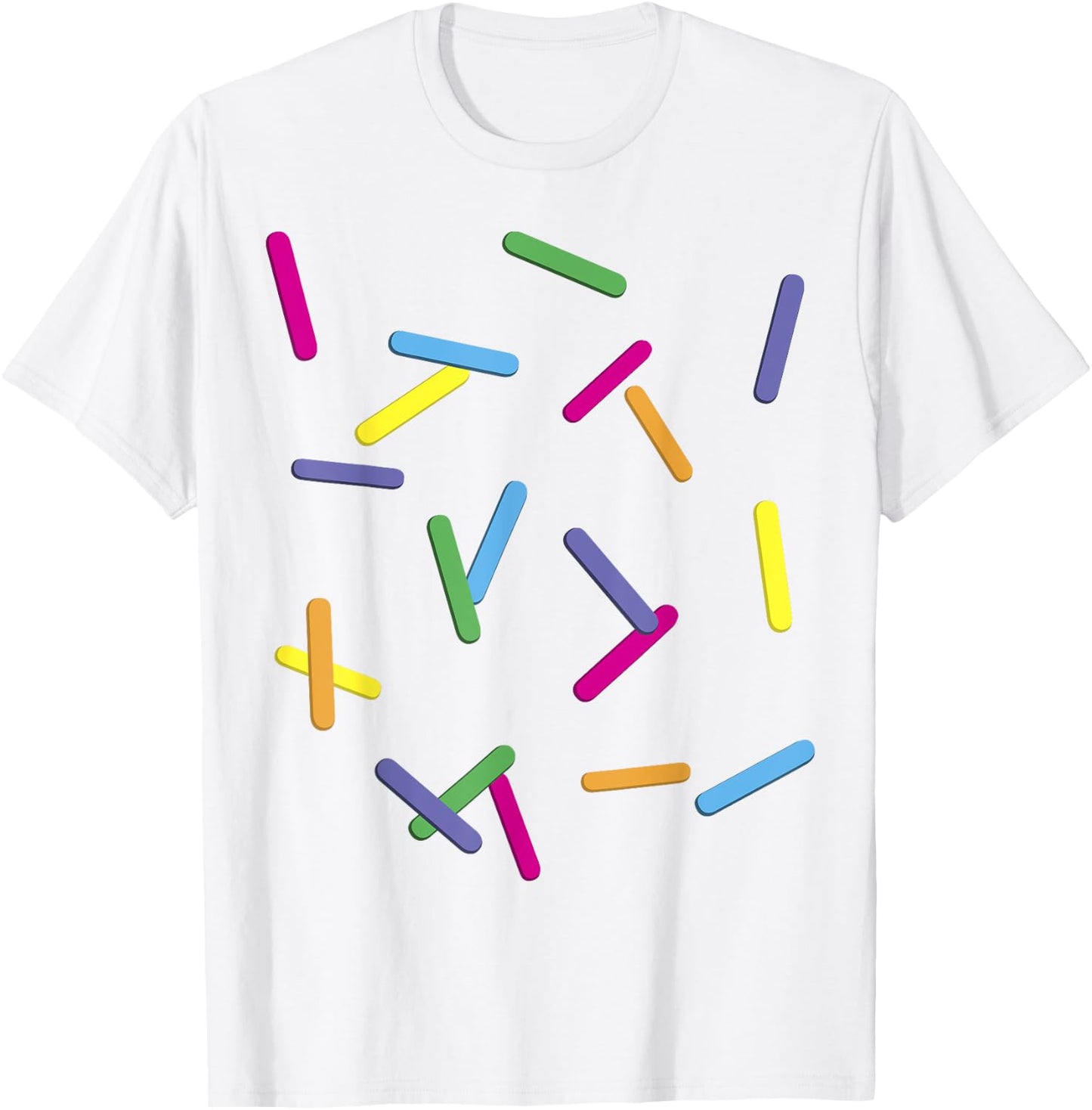 Rainbow Sprinkles Ice Cream Simple Costume Men Women Kids T-Shirt - T-Shirt | White
