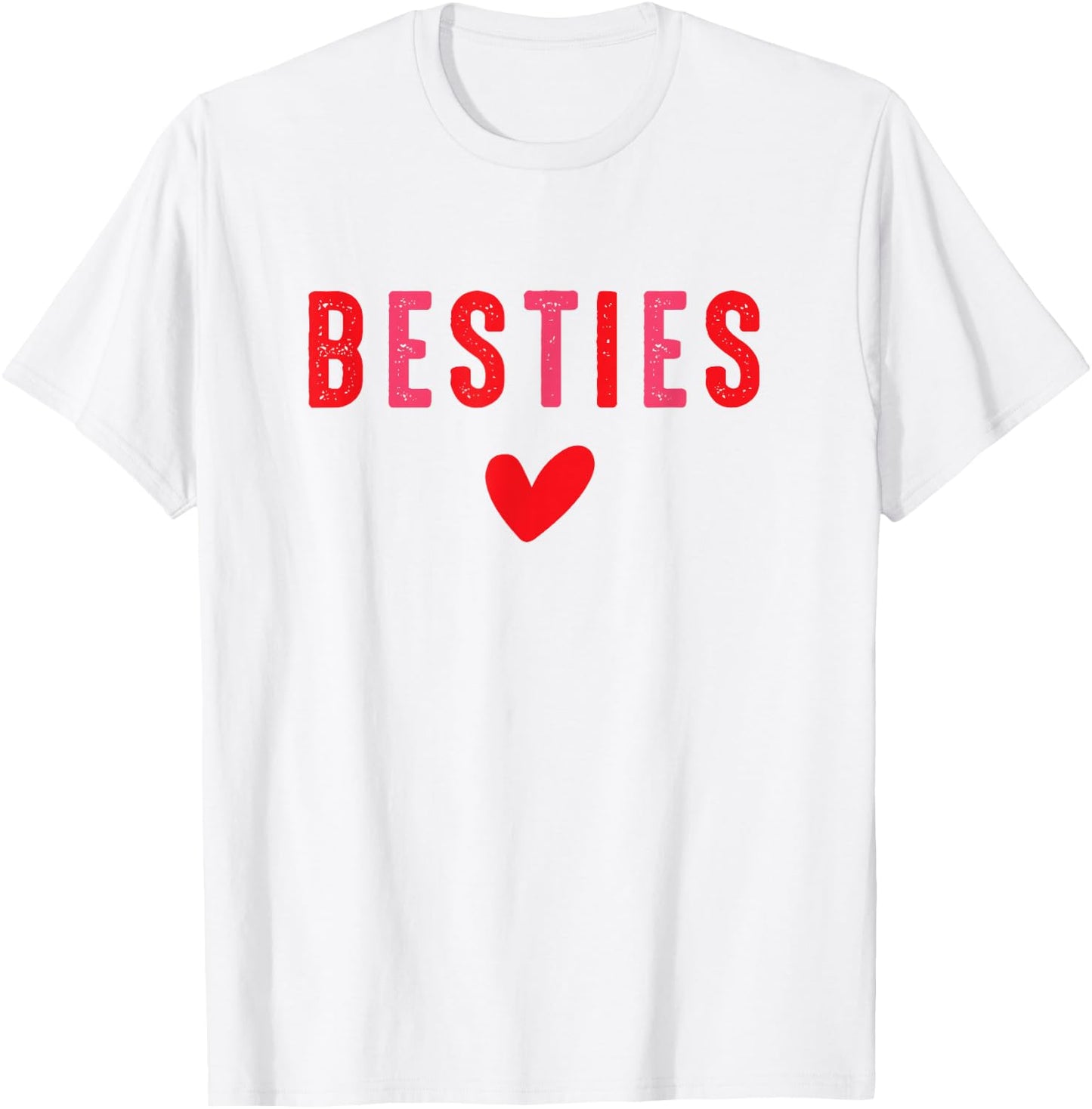 Besties Cute Matching Mother Daughter Friend Valentine's Day Small T-Shirt - T-Shirt | White