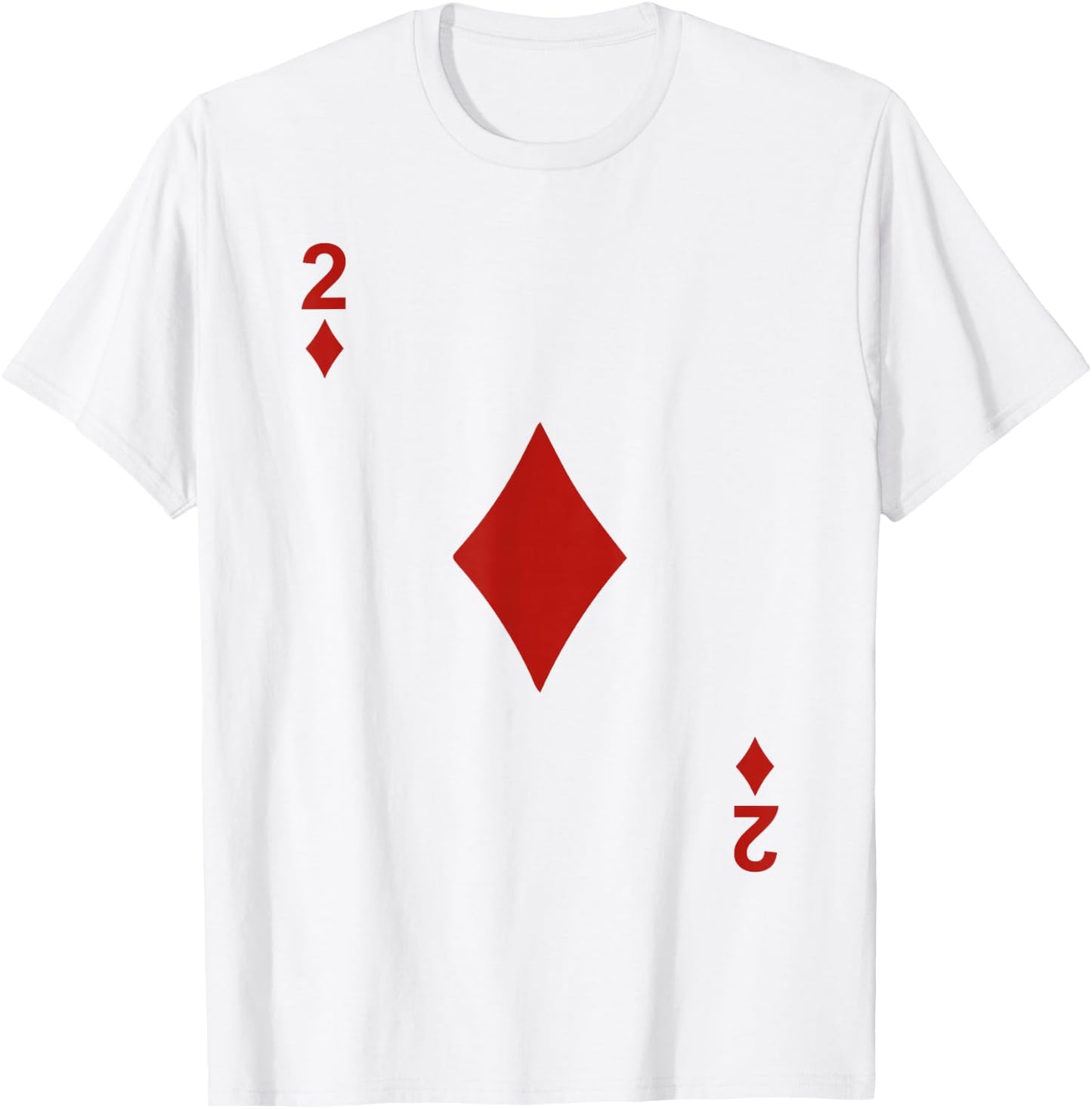 Two of Diamond Blackjack Cards Poker 21 2 shirt T-Shirt - T-Shirt | White