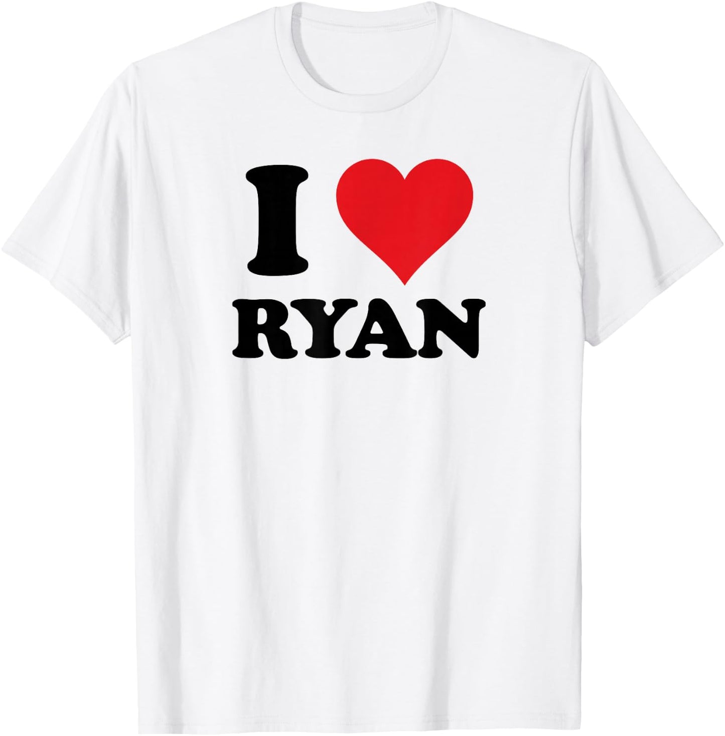 I Heart Ryan First Name I Love Personalised Stuff T-Shirt - T-Shirt | White