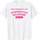 University of Gymnastics DELAWARE Athletic Dept. T-Shirt - T-Shirt | White